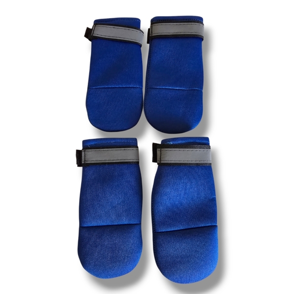 NEW 💙 PETLESO Blue Neoprene Weatherproof Dog Paw Protection Boots - Picture 4 of 16